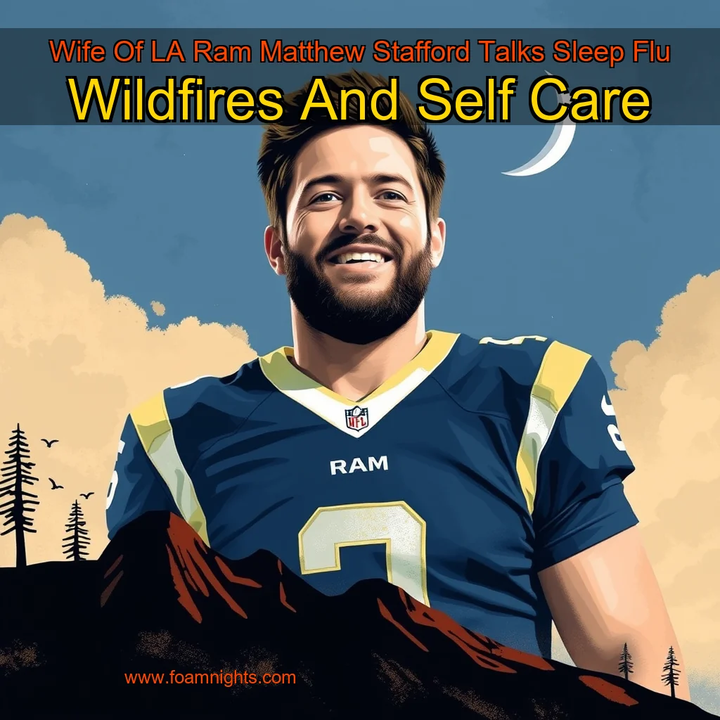 You are currently viewing Wife Of LA Ram Matthew Stafford Talks Sleep  Flu  Wildfires And Self  Care