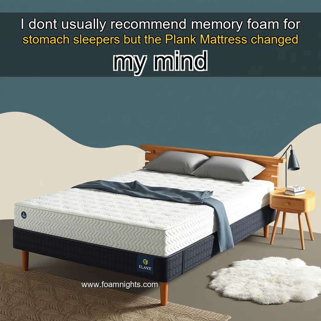 You are currently viewing I dont usually recommend memory foam for stomach sleepers but the Plank Mattress changed my mind