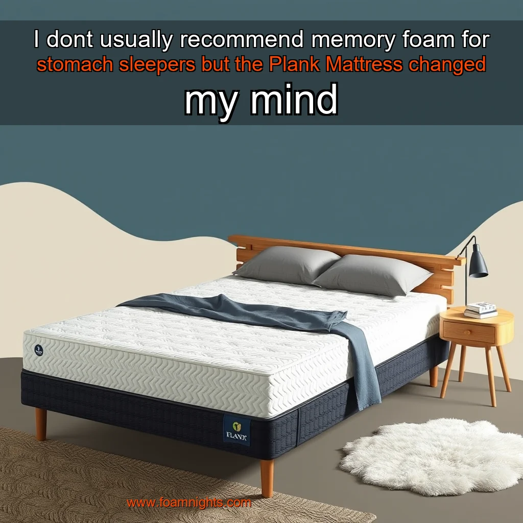 Read more about the article I dont usually recommend memory foam for stomach sleepers but the Plank Mattress changed my mind