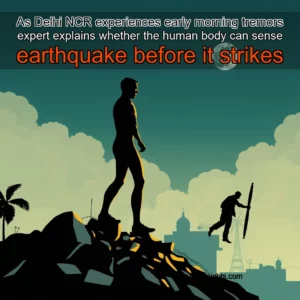 Artistic representation for As Delhi NCR experiences early morning tremors expert explains whether the human body can sense earthquake before it strikes