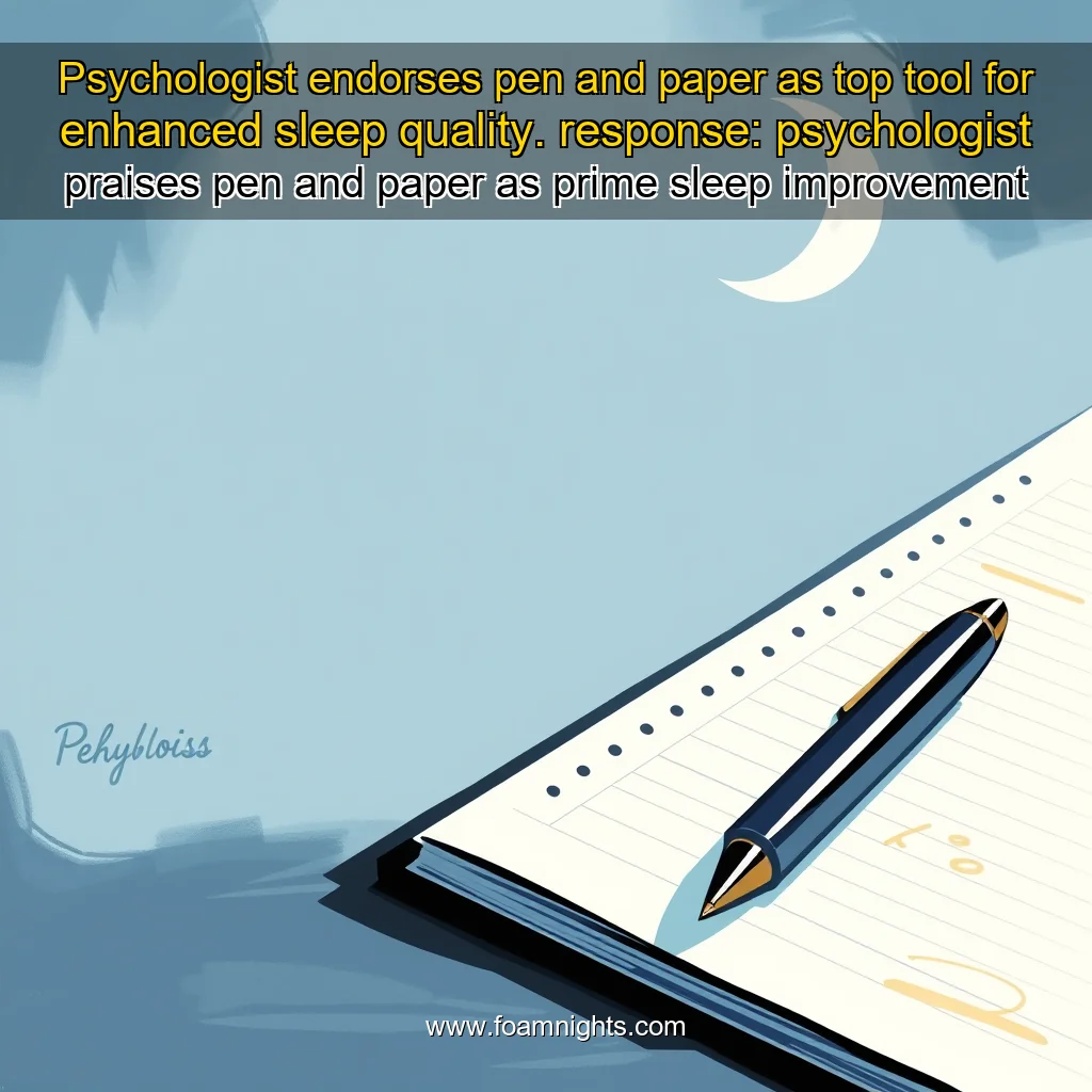 You are currently viewing Psychologist endorses pen and paper as top tool for enhanced sleep quality.


 response: psychologist praises pen and paper as prime sleep improvement instrument.