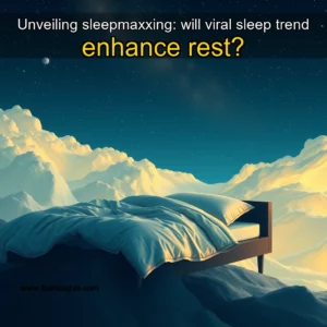 Artistic representation for Unveiling sleepmaxxing: will viral sleep trend enhance rest?