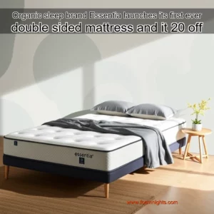 Artistic representation for Organic sleep brand Essentia launches its first ever double sided mattress and it 20 off