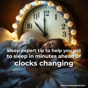 Artistic representation for Sleep expert tip to help you get to sleep in minutes ahead of clocks changing