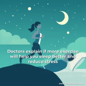 Artistic representation for Doctors explain if more exercise will help you sleep better and reduce stress