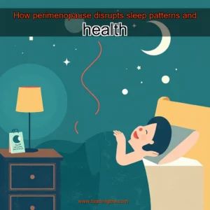 Artistic representation for How perimenopause disrupts sleep patterns and health