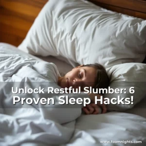 Artistic representation for Unlock Restful Slumber: 6 Proven Sleep Hacks!