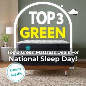 Artistic representation for Top 3 Green Mattress Deals For National Sleep Day!