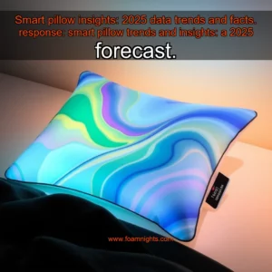 Artistic representation for Smart pillow insights: 2025 data trends and facts. response: smart pillow trends and insights: a 2025 forecast.