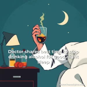 Artistic representation for Doctor shares best time to stop drinking alcohol for good night sleep