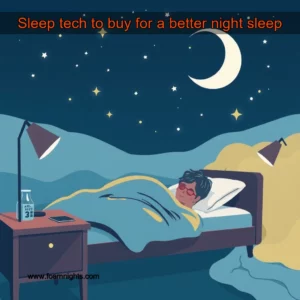 Artistic representation for Sleep tech to buy for a better night sleep