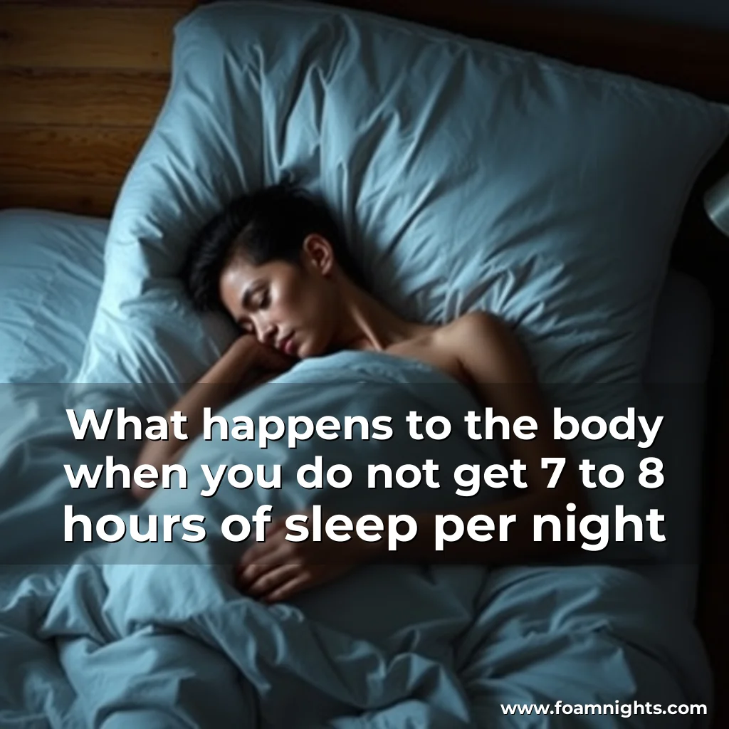 Read more about the article What happens to the body when you do not get 7 to 8 hours of sleep per night