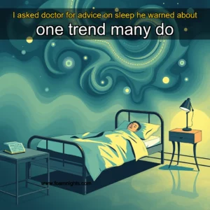 Artistic representation for I asked doctor for advice on sleep he warned about one trend many do