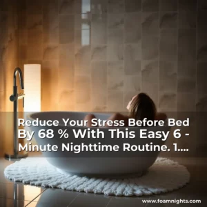 Artistic representation for Reduce Your Stress Before Bed By 68 % With This Easy 6 - Minute Nighttime Routine. 1. Take A Warm Bath Or Shower.